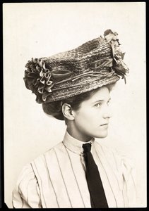 Fashion Photograph of a Woman Modelling a Hat, New York, 1890-1910